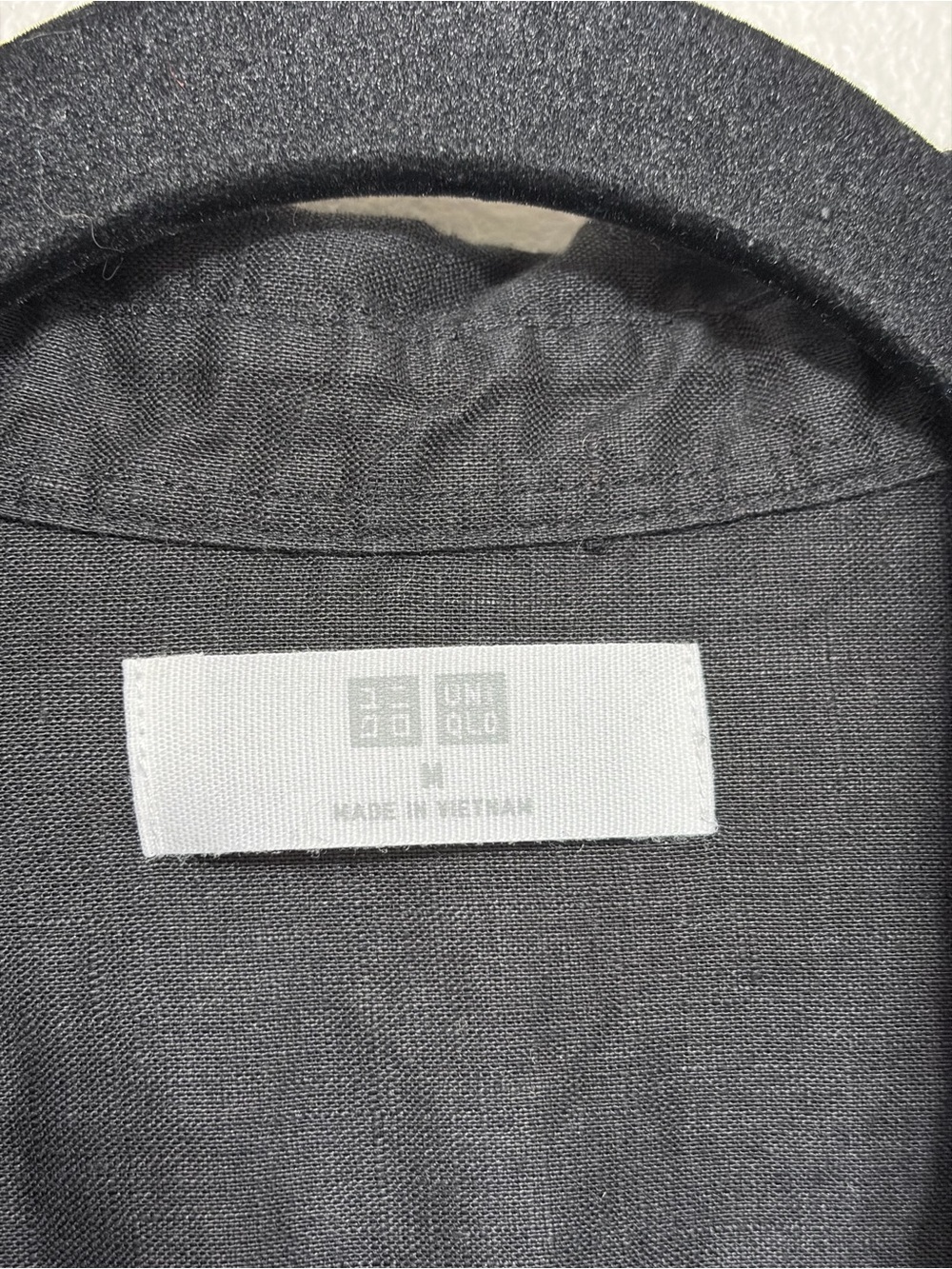 Uniqlo Women’s 100% Premium Linen Skipper Popover Shirt in Black - Size M - Picture 5 of 7